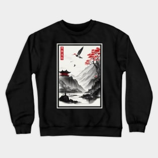 temple on a steep hill Crewneck Sweatshirt